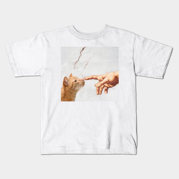 Creation of Adam miau Kids T-Shirt by BlackOcult